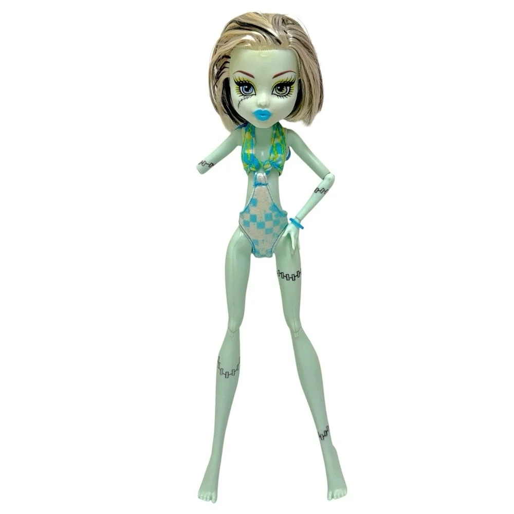 Monster High 2008 Skull Shores Full Color Frankie Stein Swimsuit Bracelet **READ